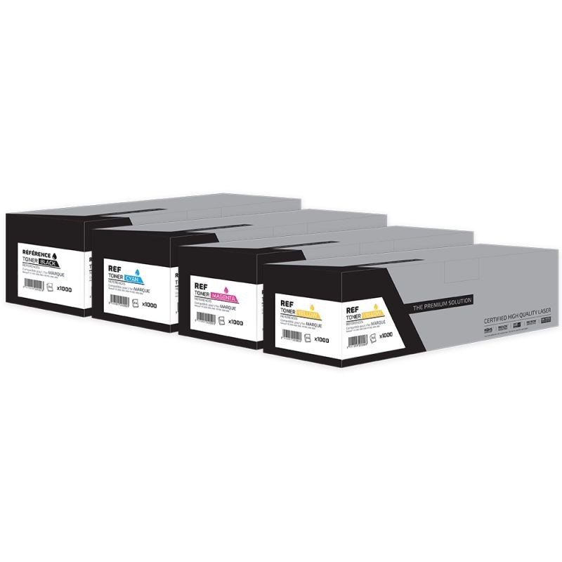 Hp 126A - Pack x 4 Toner 'Gamme PRO' équivalent à CE310A, CE311A, CE312A, CE313A CRG729 - BCMY