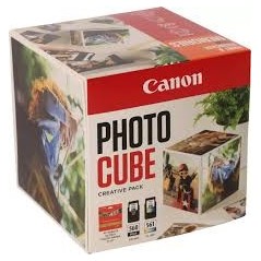 Canon Photo Cube Creative Pack, Orange - PG-560/CL-561 Ink with PP-201 Glossy Photo Paper 5x5 (40 Sheets) + Photo Frame