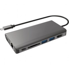Mini dock USB 3.1 Type-C HDMI 4K-VGA-LAN-HUB +chargeur USB P.D.