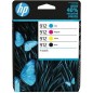HP 912, Pack de 4 cartouches d'Encre Originales, 6ZC74AE, Noir, Jaune, Cyan, Magenta HP 912, Pack de 4 cartouches d'Encre Originales, 6ZC74AE, Noir, Jaune, Cyan, Magenta
