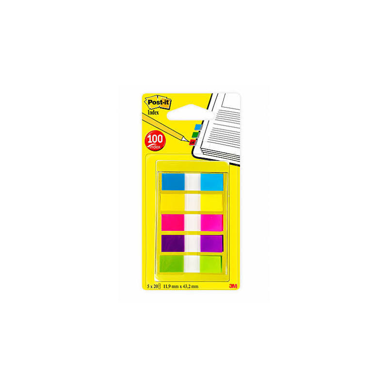 Marque-pages Post-it Etroits - Lot 5 x 20