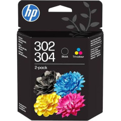 HP 304 Original Noir, Cyan, Magenta, Jaune Multipack
