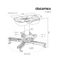 DACOMEX Support vidéoprojecteur plafond, P-245-C platine