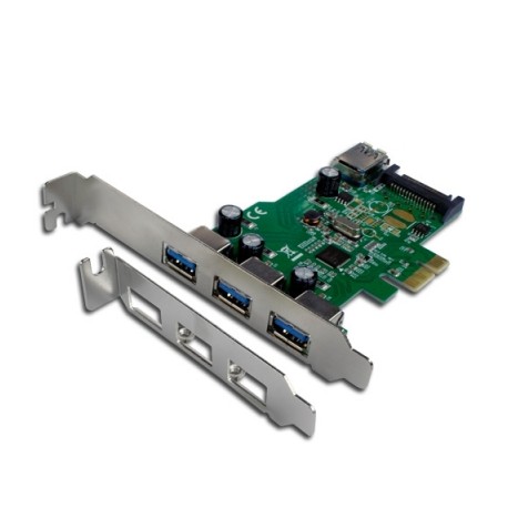 Carte PCI-E USB 3.0 3 ports externes et 1 port interne