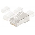 Connecteur 8P8C RJ45 CAT5e stp pour monobrin lot de 10