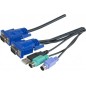 Dexlan cordon combo kvm VGA/PS2+USB - 1,8m