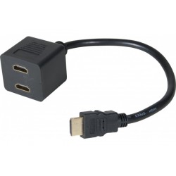 Cable - partageur 1 HDMI / male vers 2 HDMI /femelle (AUDIO)