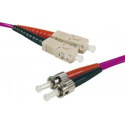 Connect 20 m OM3 50/125 SC/ST Duplex en fibre Cordon patch – Violet