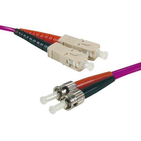 Connect 20 m OM3 50/125 SC/ST Duplex en fibre Cordon patch – Violet