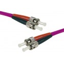 Jarretière optique duplex multimode OM3 50/125 ST-UPC/ST-UPC violet - 20 m