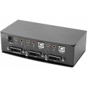 Switch KVM DVI/USB + audio livré avec cables - 2 ports