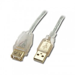 Connectland EXT-USB-V2-3M Câble USB Version 2.0 A Femelle vers A Mâle 3 m Argent
