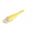 Cordon RJ45 catégorie 5e U/UTP jaune - 0,5 m