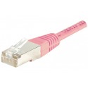 Cordon RJ45 catégorie 5e F/UTP rose - 5 m