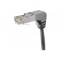 Cordon RJ45 catégorie 5e F/UTP coudé bas gris - 1 m