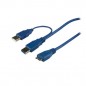 Câble USB v3.0 avec alimentation vers micro B 1.20 mètres