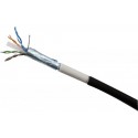 Cordon RJ45 étanche catégorie 6 F/UTP noir - 0,5 m