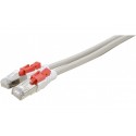 Cordon RJ45 catégorie 6 S/FTP à verrouillage gris - 0,5 m