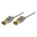 Cordon RJ45 sur câble catégorie 7 S/FTP LSOH snagless gris - 0,3 m