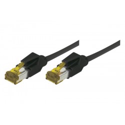 Cordon RJ45 sur câble catégorie 7 S/FTP LSOH snagless noir - 0,5 m