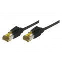 Cordon RJ45 sur câble catégorie 7 S/FTP LSOH snagless noir - 0,5 m