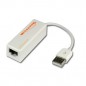 Adaptateur USB 2.0 vers RJ45 Fast Ethernet - Blanc