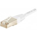 Cordon patch RJ45 F/UTP CAT6 blanc - 1m