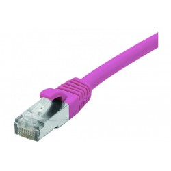 Cordon RJ45 catégorie 6 F/UTP LSOH snagless rose - 1 m