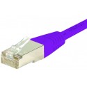 Cordon RJ45 catégorie 6 S/FTP violet - 0,15 m