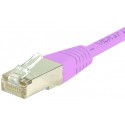 Cordon RJ45 catégorie 6 S/FTP rose - 0,15 m