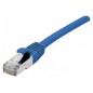 CORDON PATCH RJ45 S/FTP CAT 6a LSOH Snagless Bleu - 0,30m