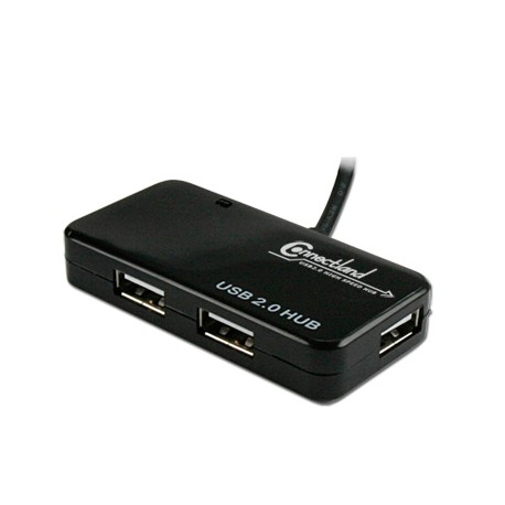 CONNECTLAND HUB-USB2-G-H229 - Hub USB v2.0 4 ports auto-alimenté Noir